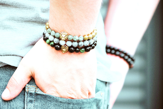 Bracelets homme pierres semi-précieuses