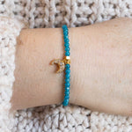Aglae: bracelet en apatite bleue apaisement et harmonie
