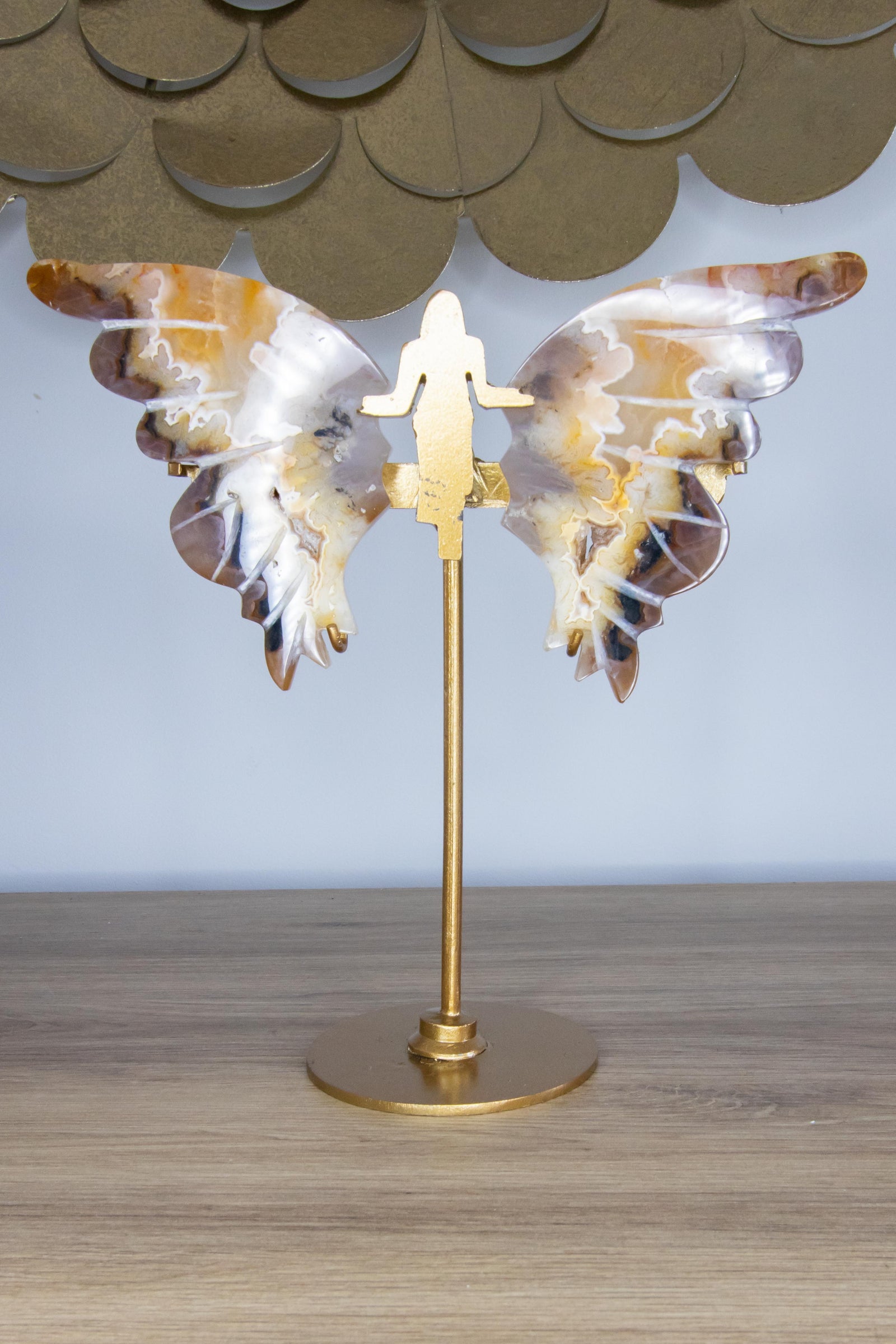 Décoration spirituelle ailes ange en agate