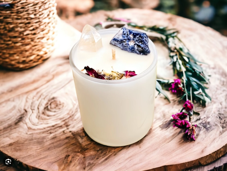 Confectionner ma bougie de lithothérapie avec Ma'Stine