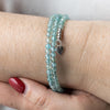 bracelet en apatite bleue, bracelet pour hypersensibles, bijoux spirituel femme