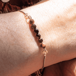 bracelet oeil de tigre, bijoux spirituel, atelier ahimsa