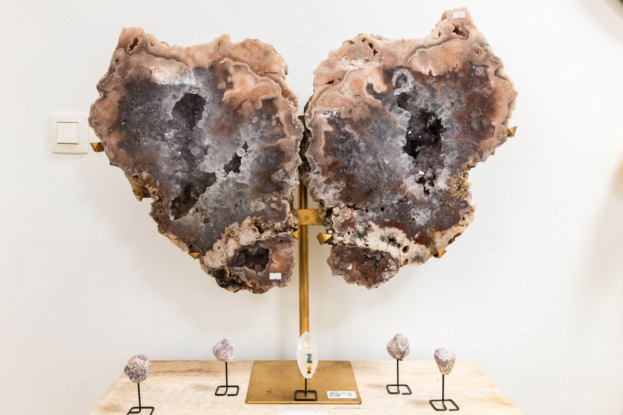 décoration améthyste rose