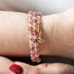 bijoux spirituel bracelet quartz fraise