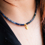 collier kyanite du Brésil, collier spirituel, bijoux bohème-chic